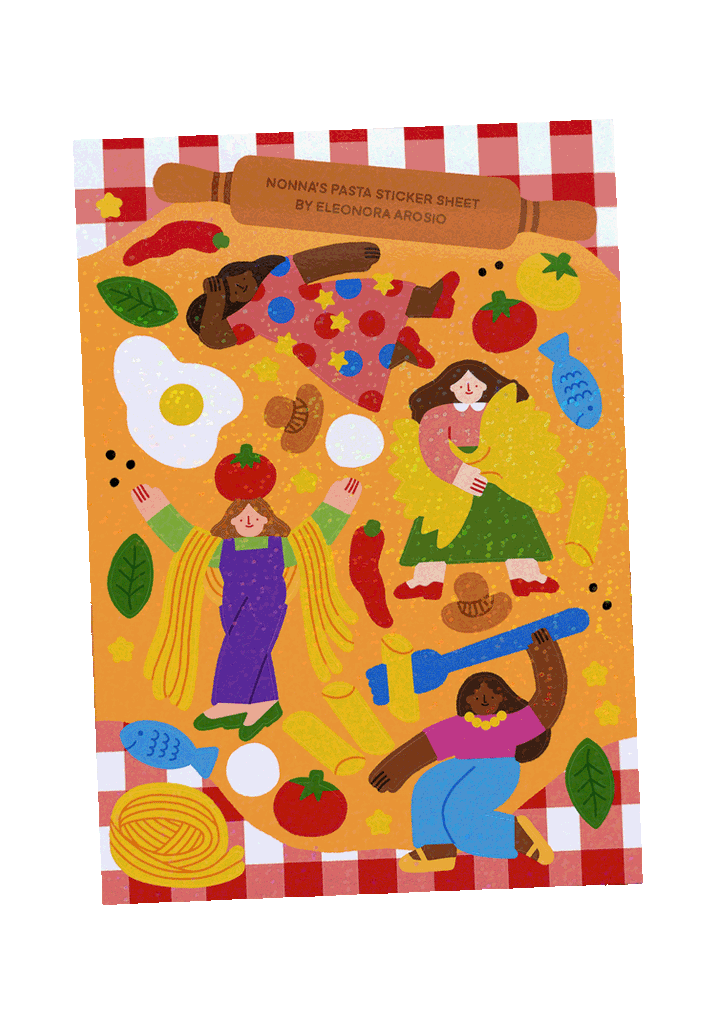 Glitter Sticker Sheet - Nona's Pasta