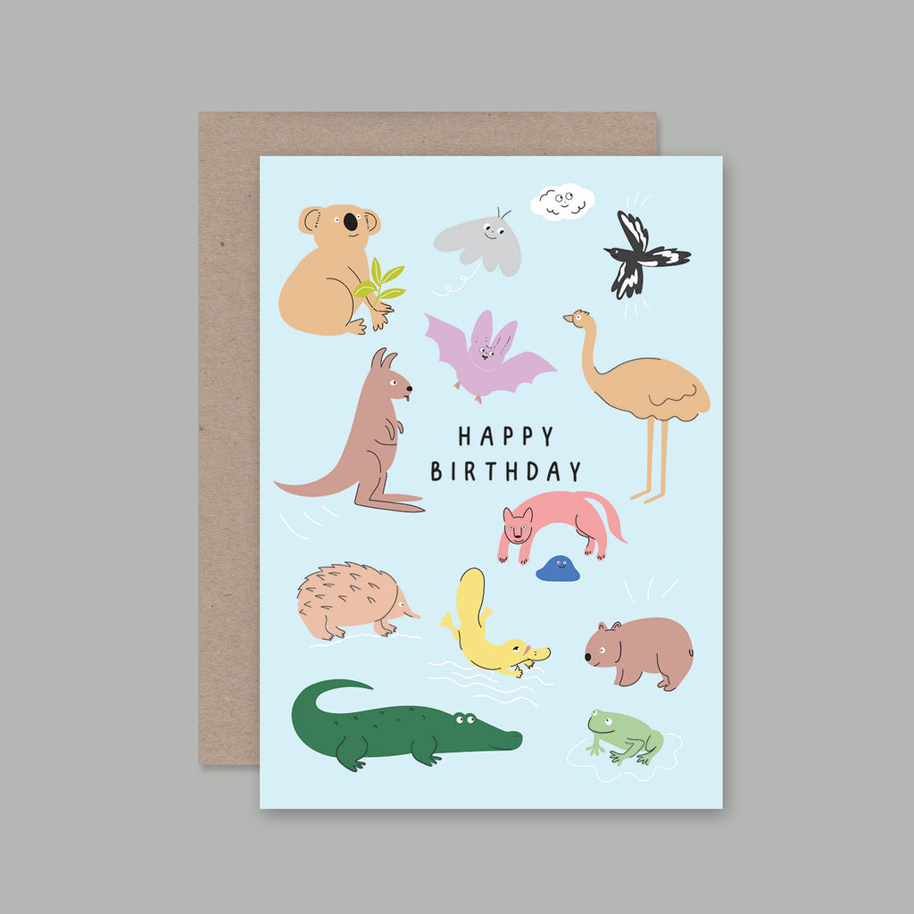 Animals Happy Birthday Card