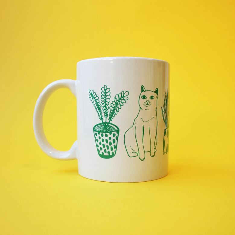 Mug - Cats And Plants
