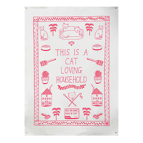 Tea Towel - This is A Cat Loving Household