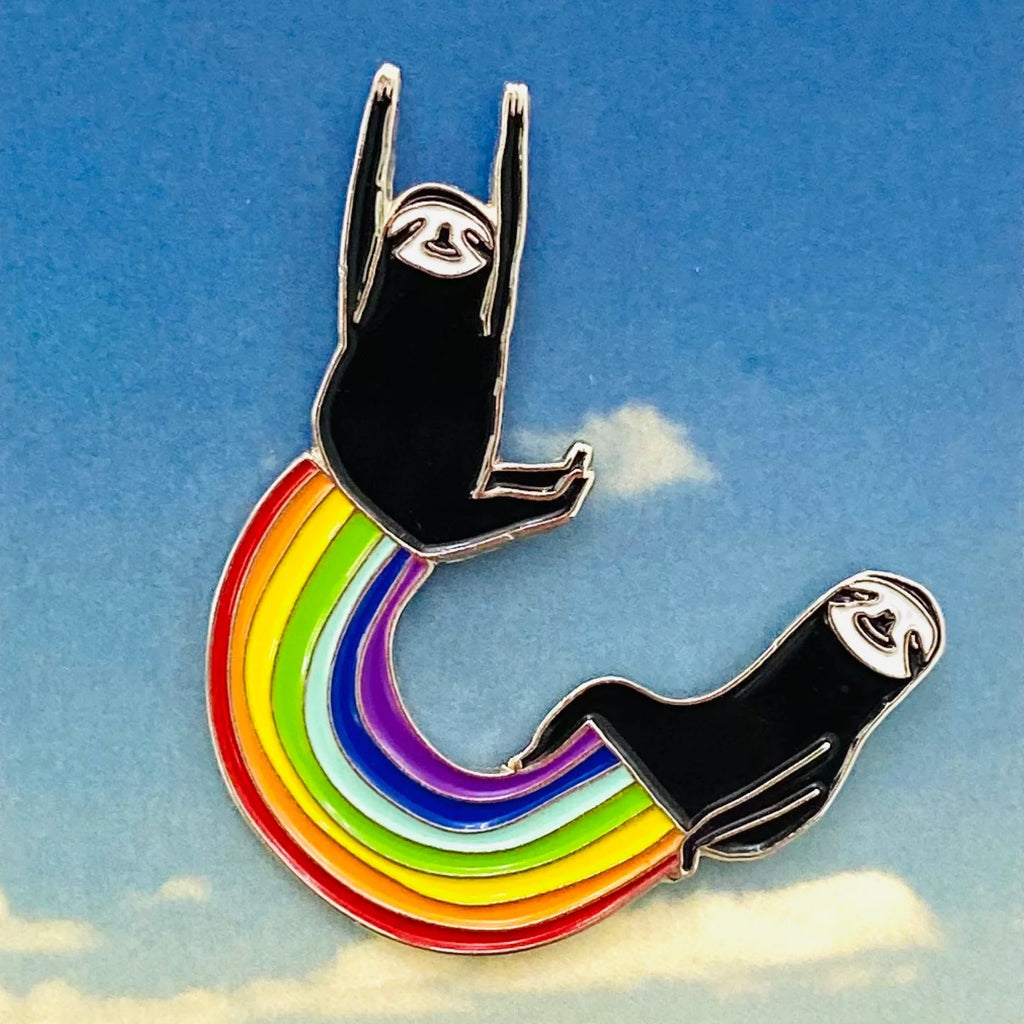 Rainbow Sloths Enamel Pin