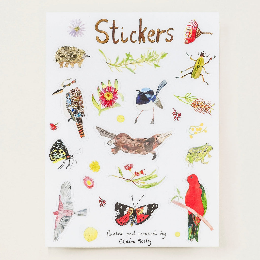 A5 Sticker Sheet - Australian Flora & Fauna