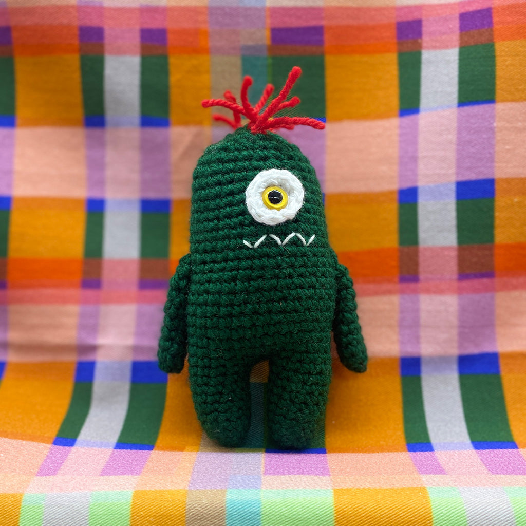 Worry Monster - Emerald & Red