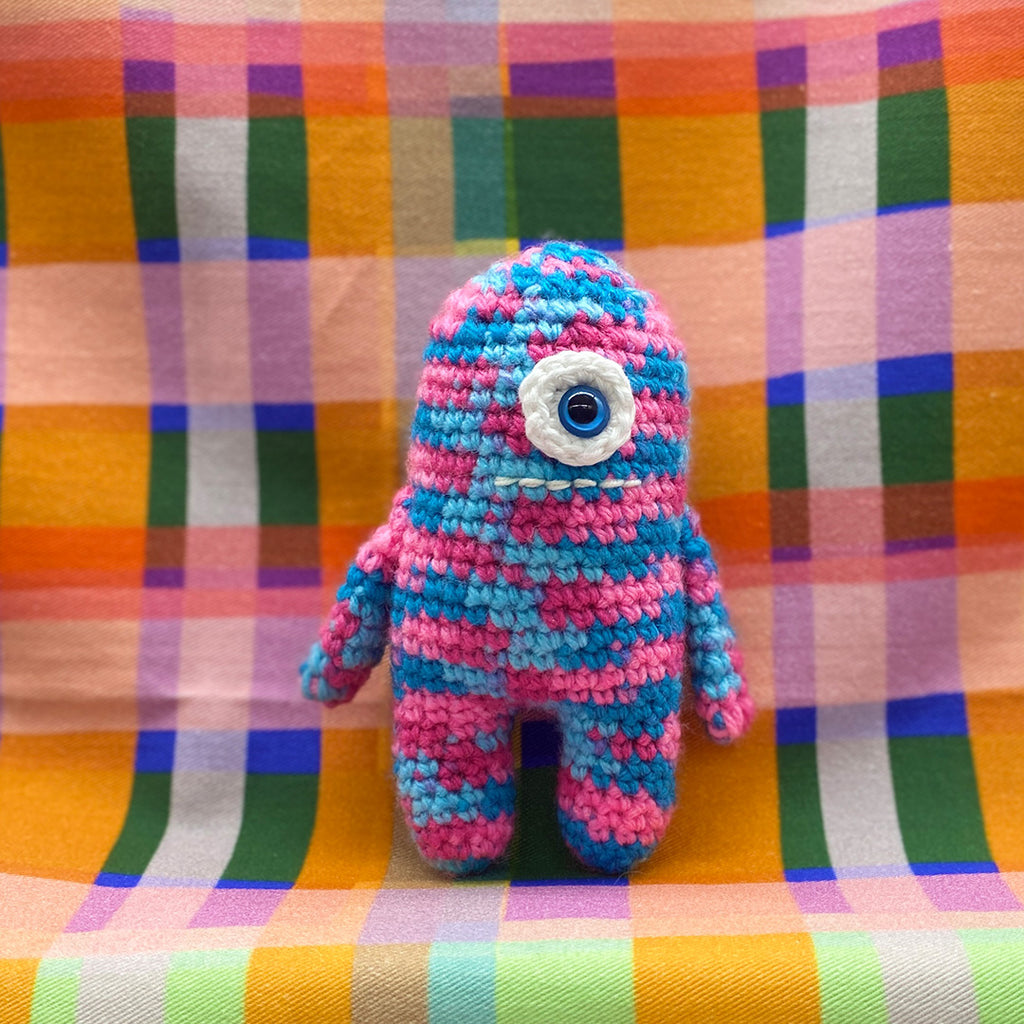Worry Monster - Blue Pink Rainbow