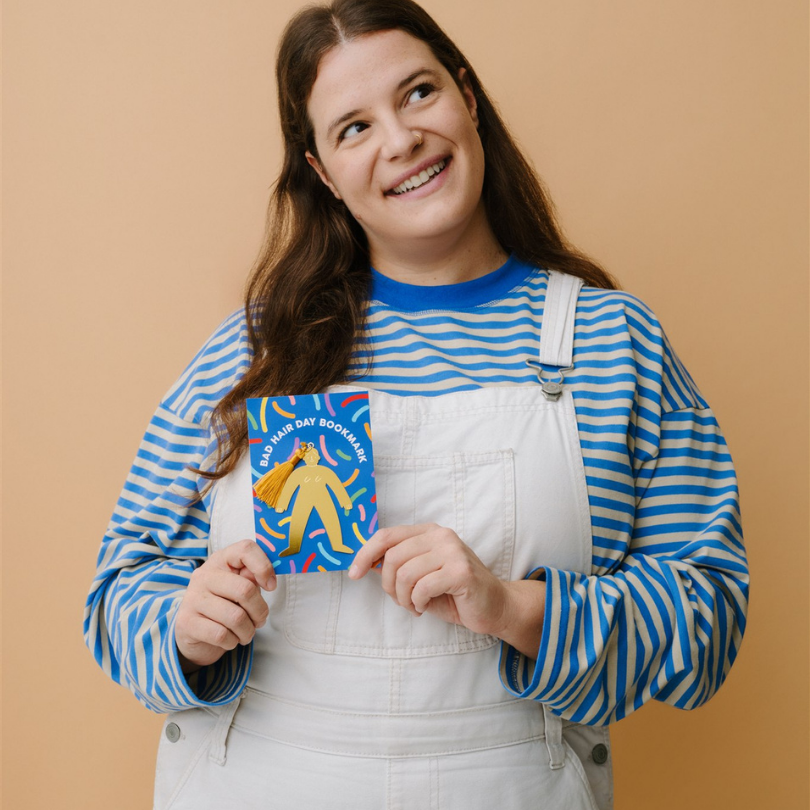 Bad Hair Day Brass Bookmark