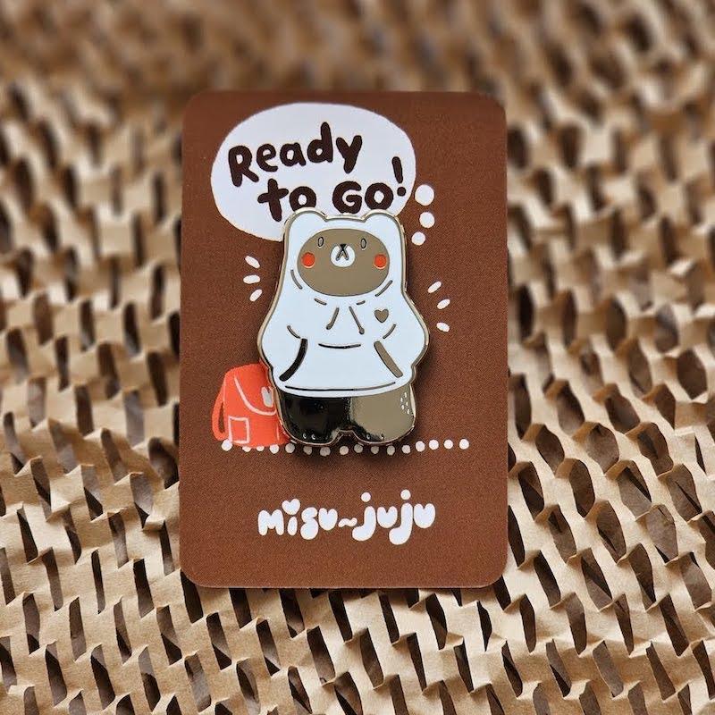 'Bear Hoodie' Enamel Pin