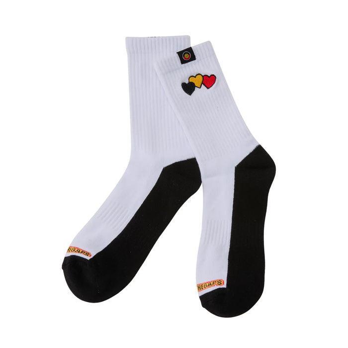 Blak Luv Socks - White
