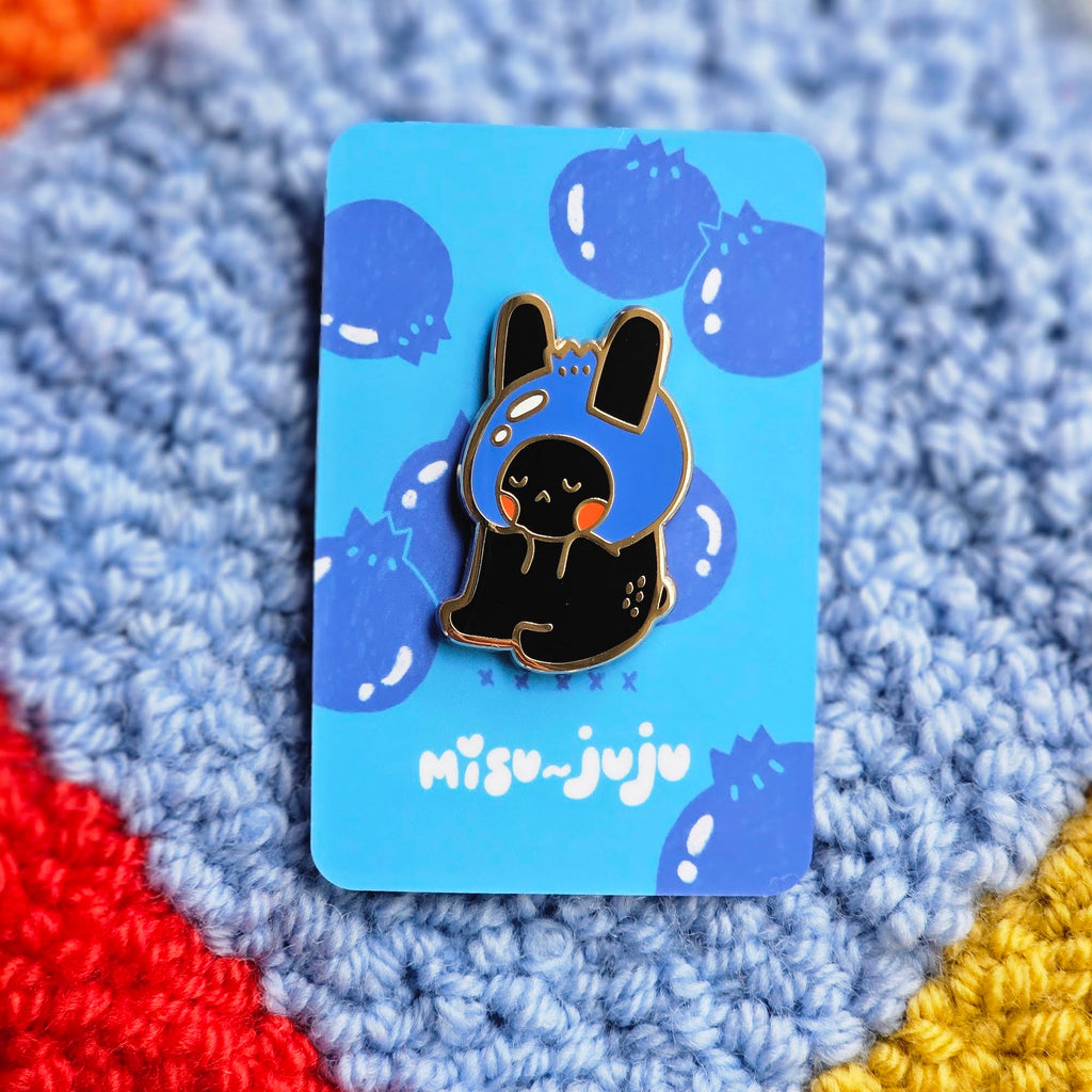 'Blueberry Bunny' Enamel Pin