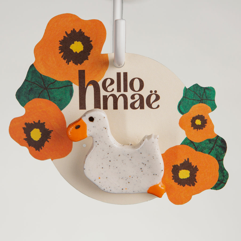 Ceramic Brooch - Swimming Duck