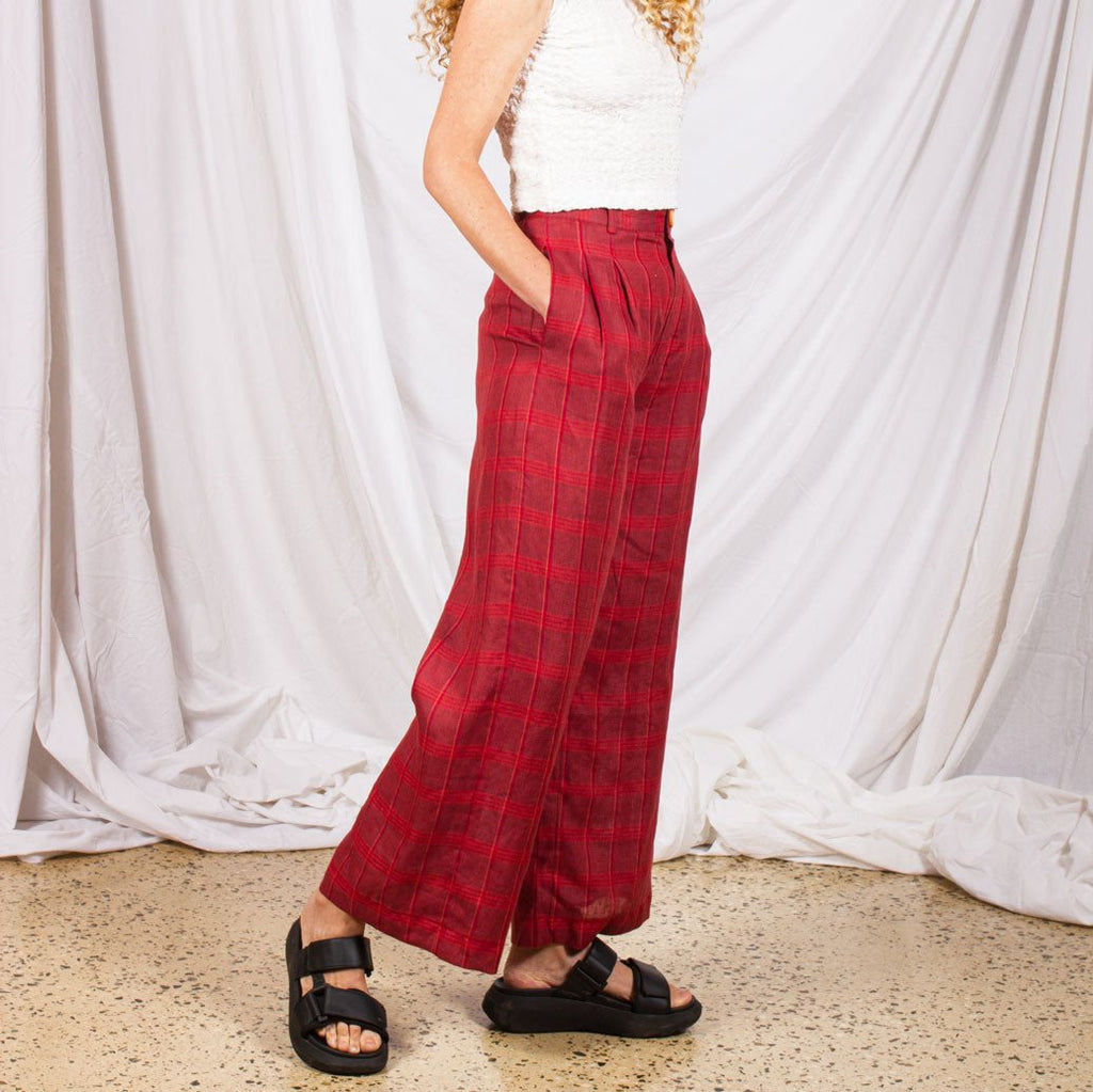 Classic Pants- Carnelian Plaid