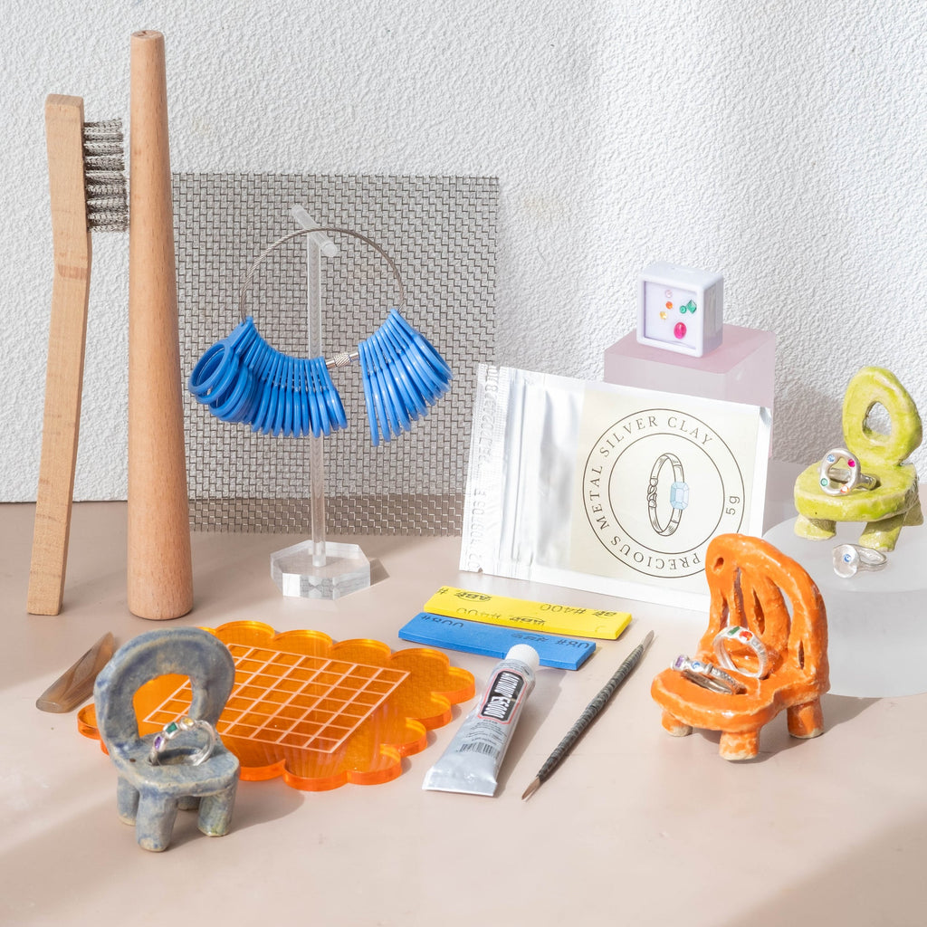 Dazzling DIY Silver Ring Kit - Rainbow