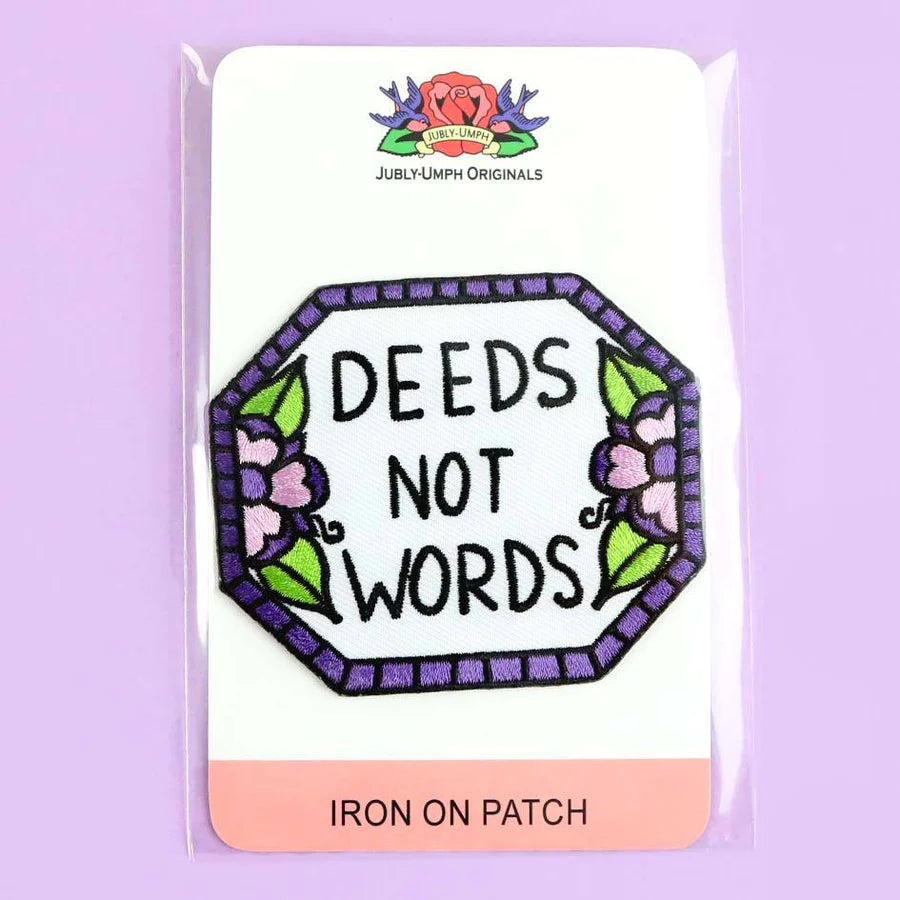 Deeds Not Words Embroidered Patch