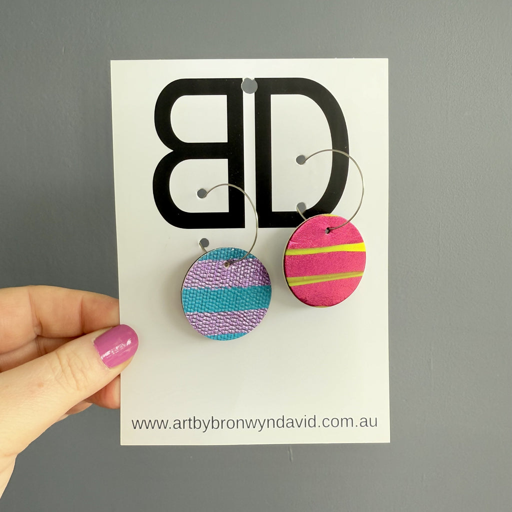 Double Sided Reversible Metallics Earrings #1