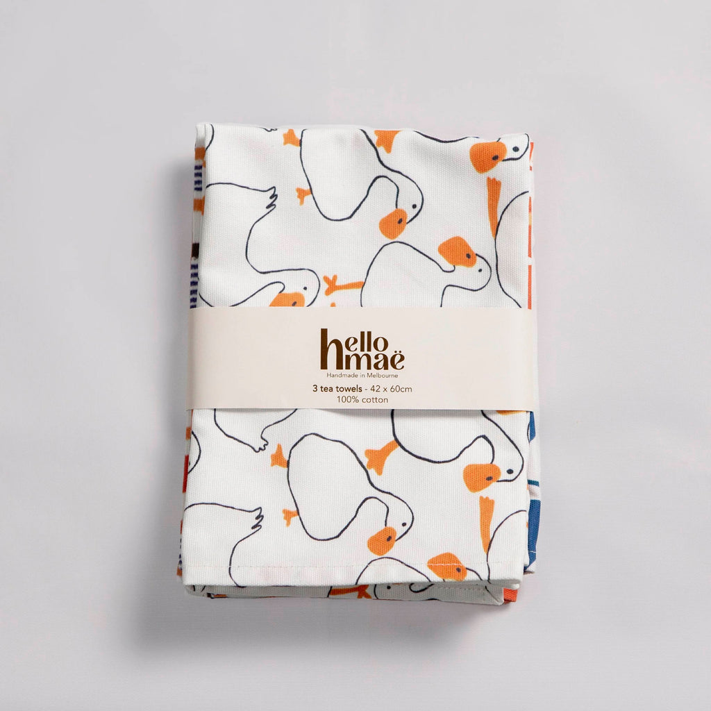Duck Tea Towel Pack of 3