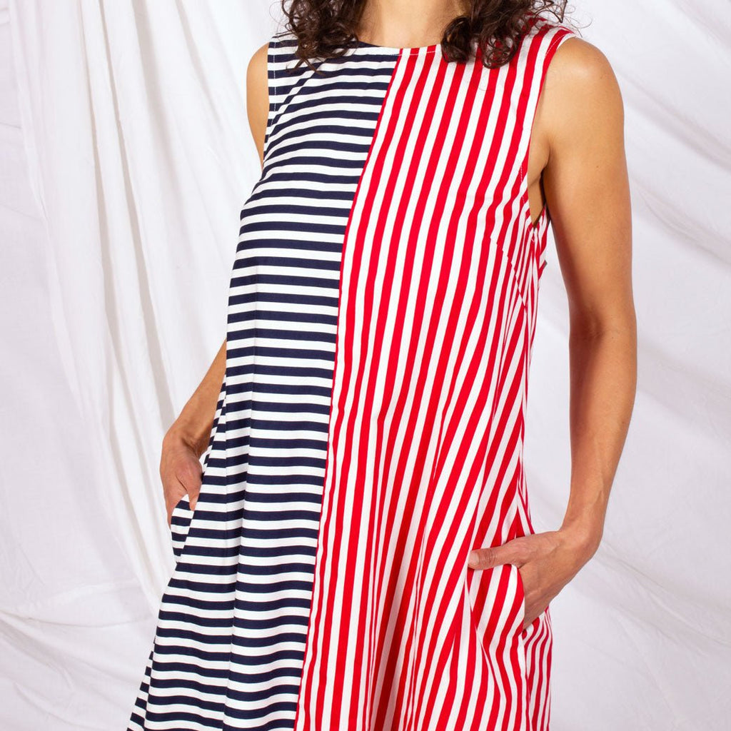 Eden Dress - Stripe Splice