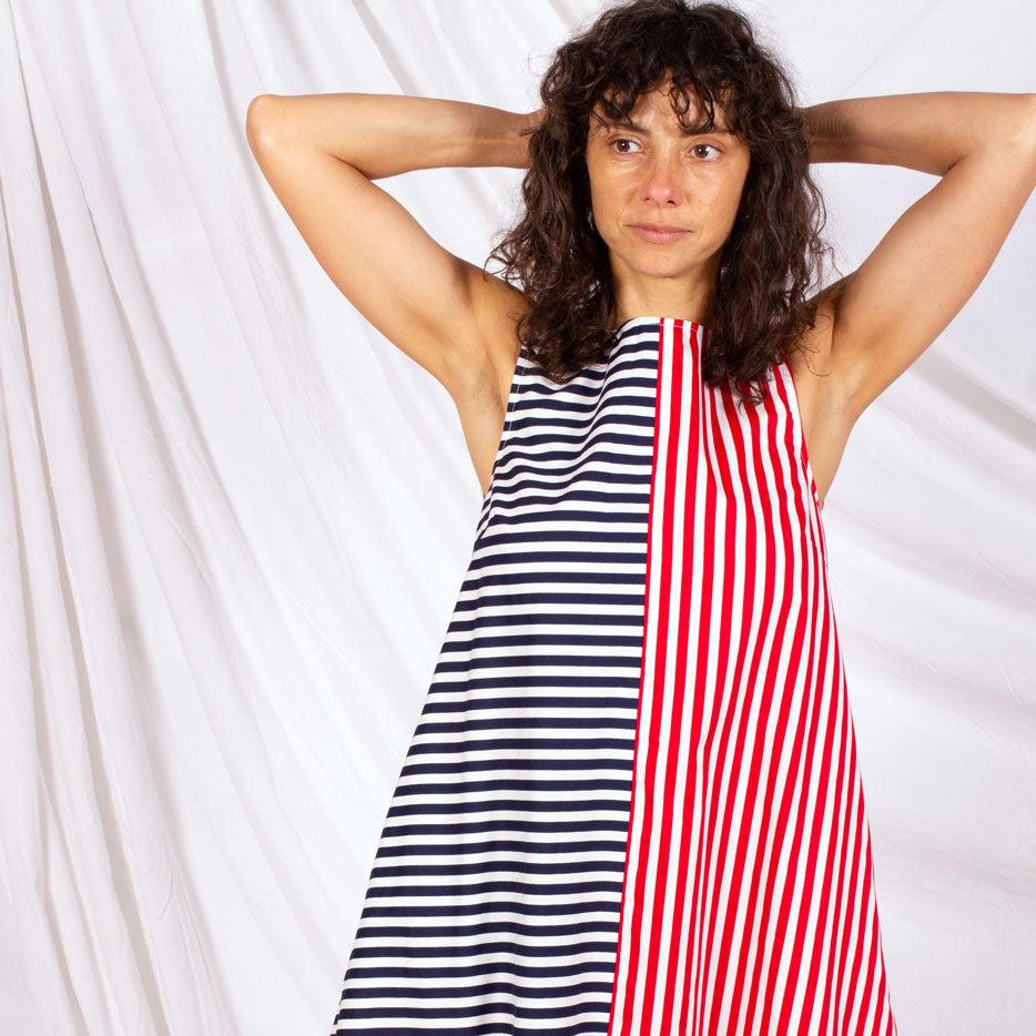 Eden Dress - Stripe Splice