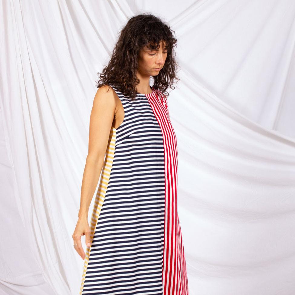 Eden Dress - Stripe Splice