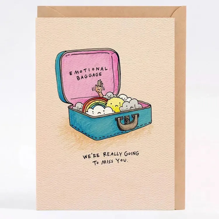 Emotional Baggage Goodbye Card
