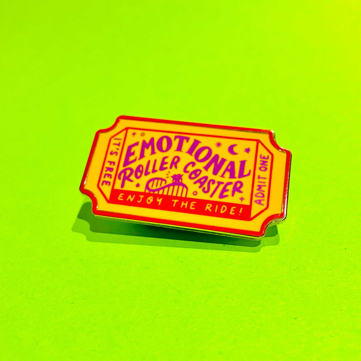 Roller Coaster Ride Pin Emotional Rollercoaster Enamel Pin – QVWC SHOP!