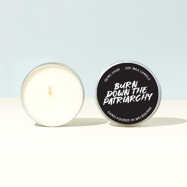 Burn Down The Patriarchy travel Candle