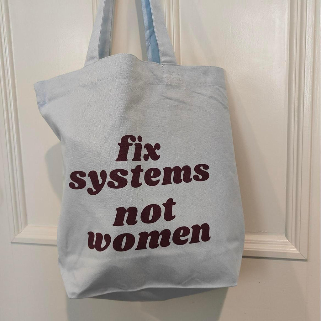 Fix Systems Not Women Tote Bag - Blue