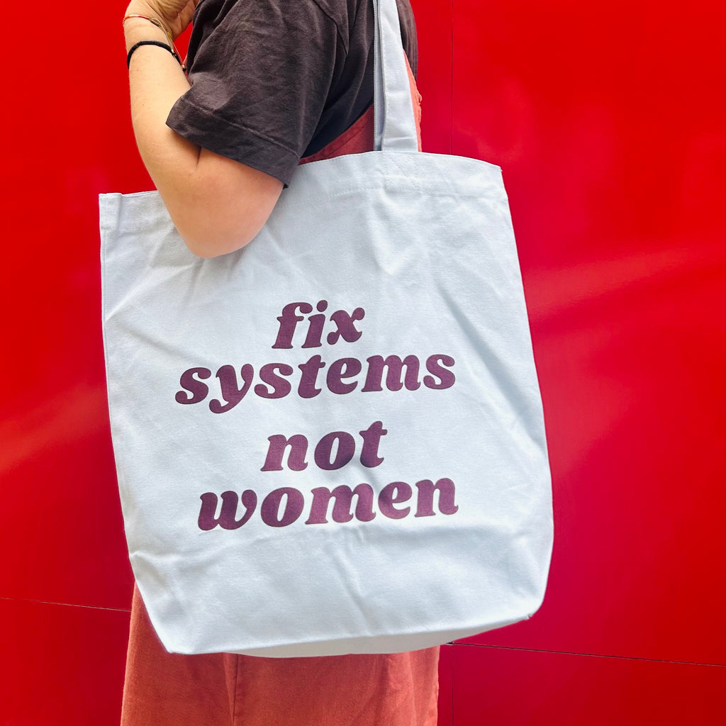 Fix Systems Not Women Tote Bag - Blue