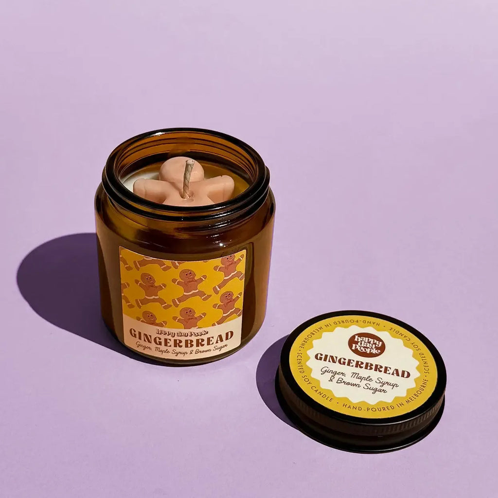 Gingerbread Mini Soy Candle in Amber Jar