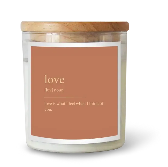 Goldie Large Dictionary Meaning Candle - Love