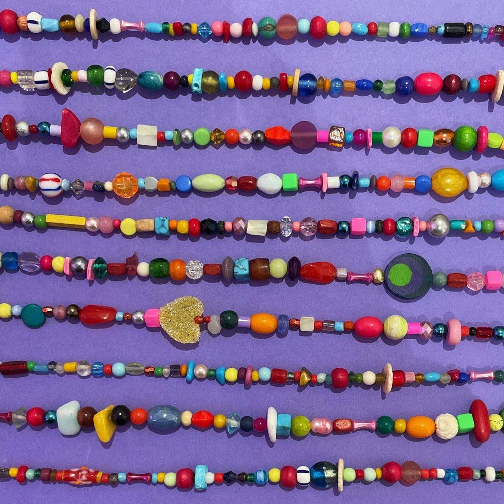 Harlequin Beaded Necklace (Toggle Clasp)