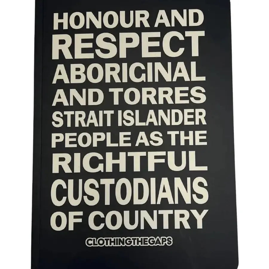 Country Notebook Example Honouring Country Notebook - Black / Cream – QVWC SHOP!