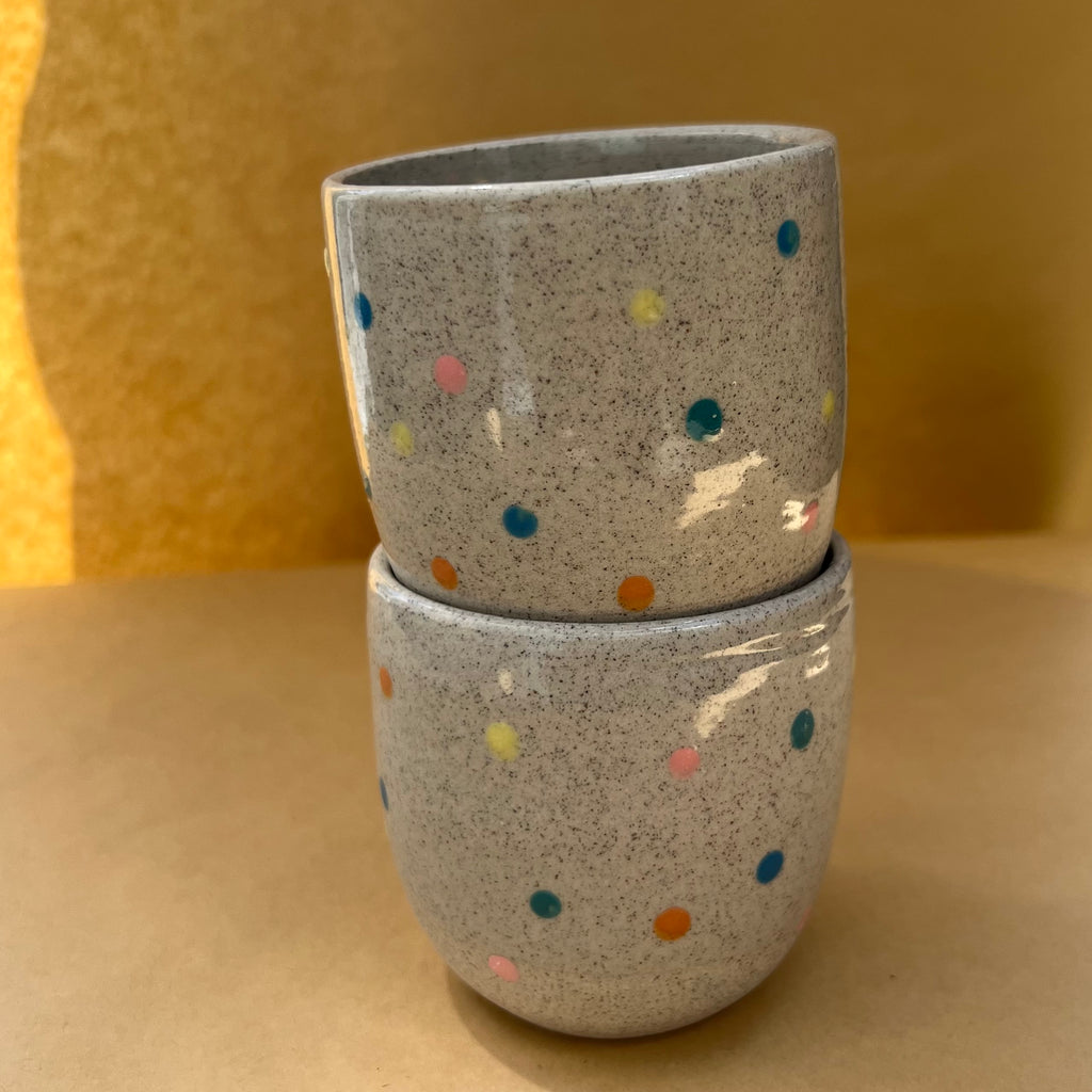 Ceramic Tumbler - Rainbow Confetti Glaze