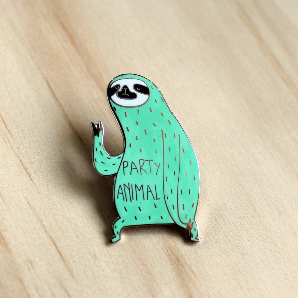 Party Sloth Enamel Pin