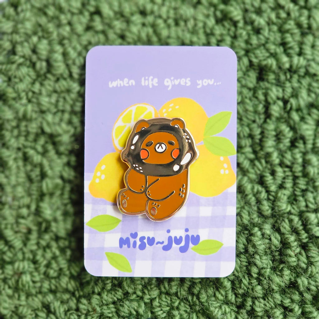 'Lemon Bear' Enamel Pin