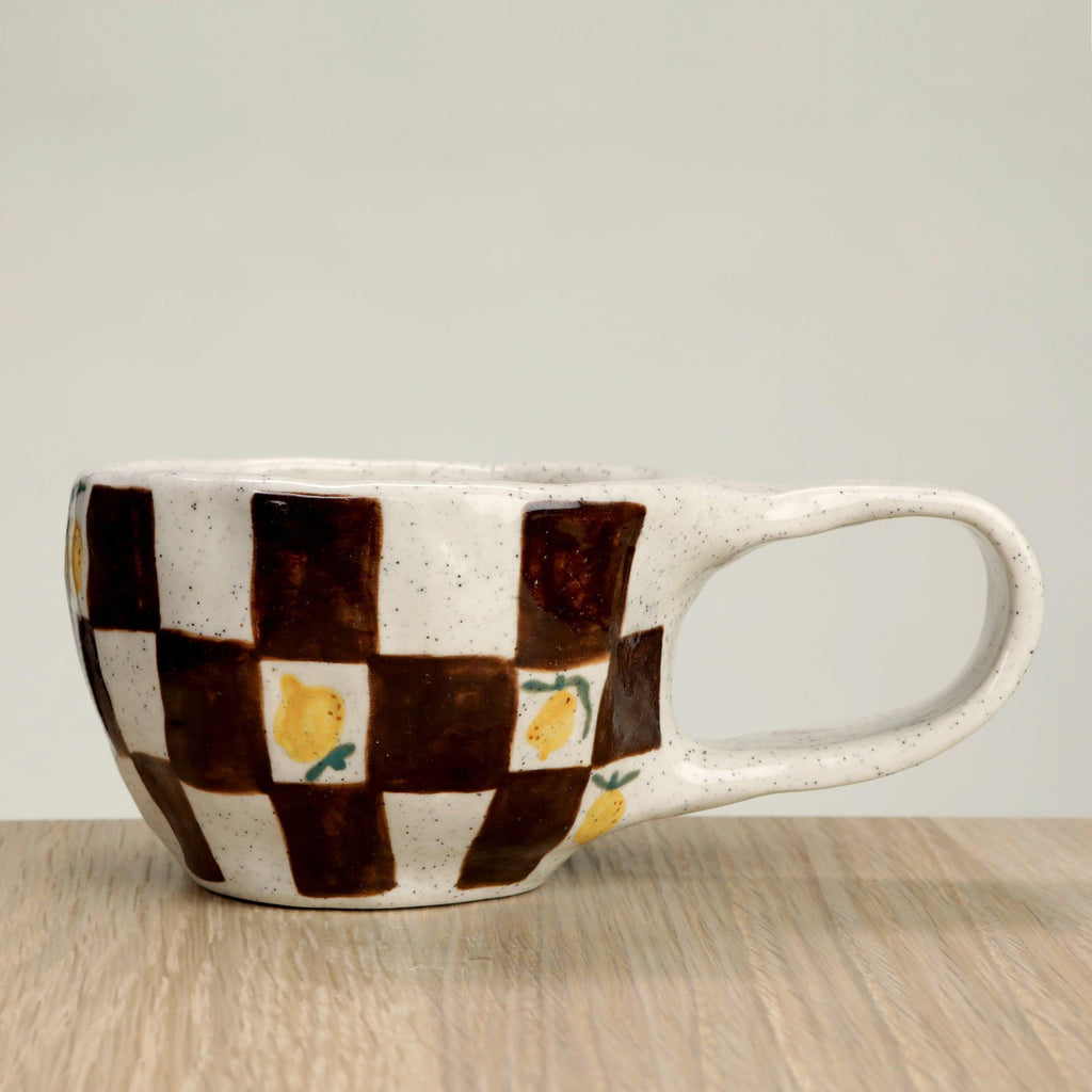 Lemon Chocolate Check Mug