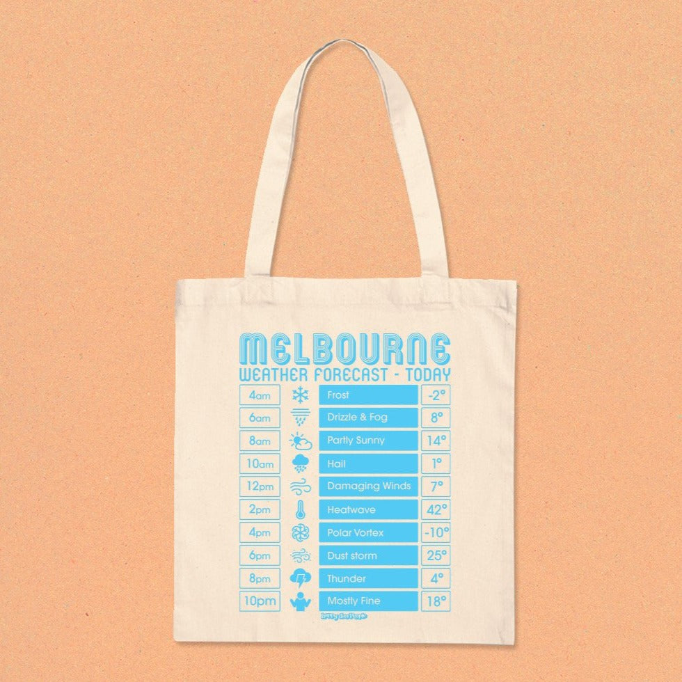 Melbourne Weather Canvas Tote Bag