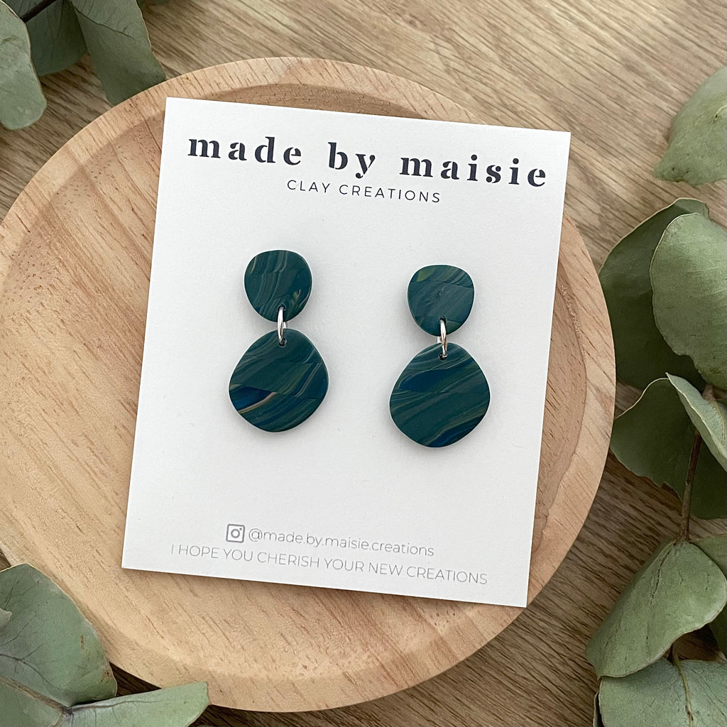 Marble Organic Drop Earrings