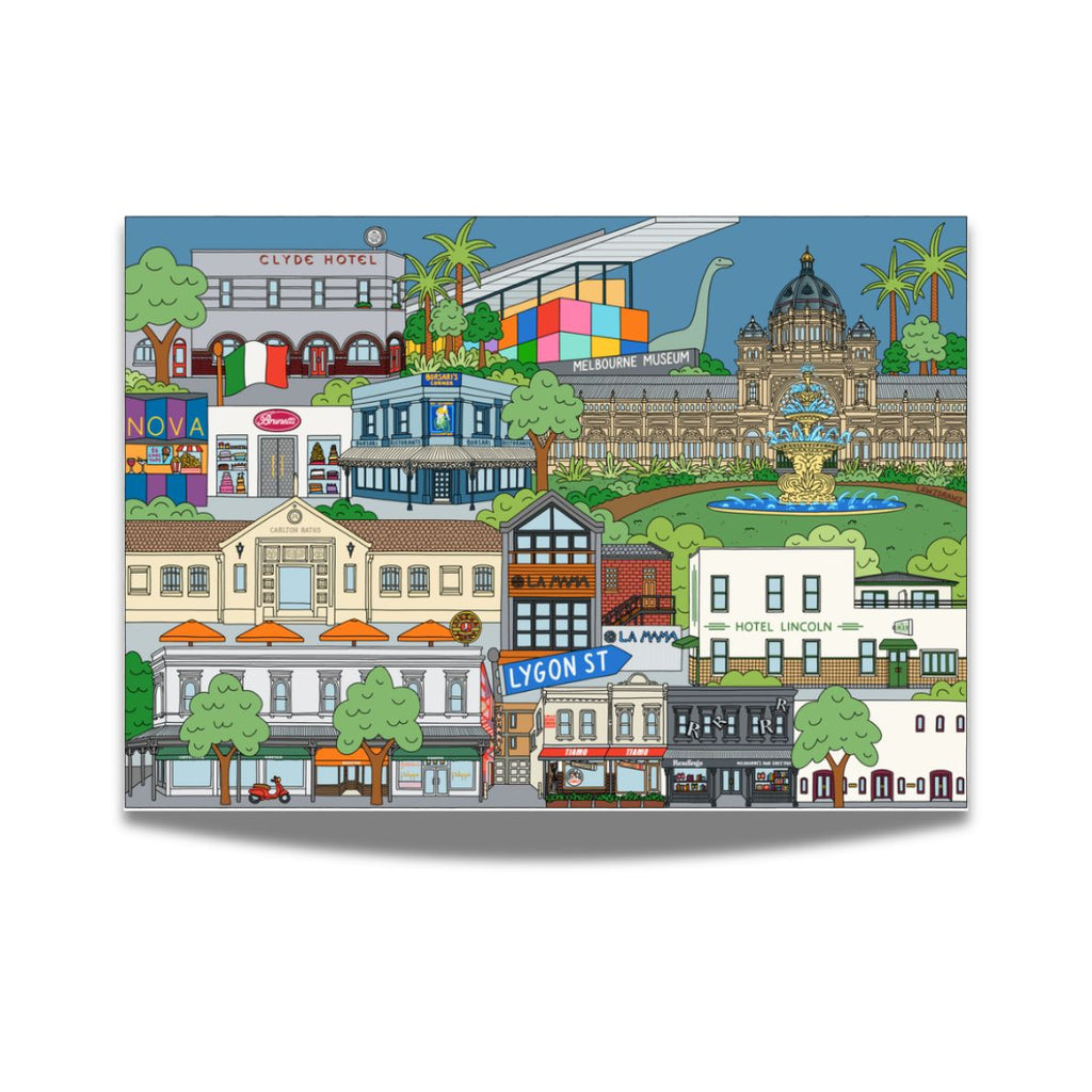 Places of Carlton Print- A3