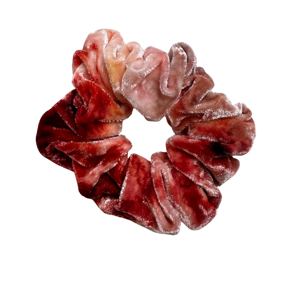 Plant Dyed Silk Velvet Scrunchie - Madder Root