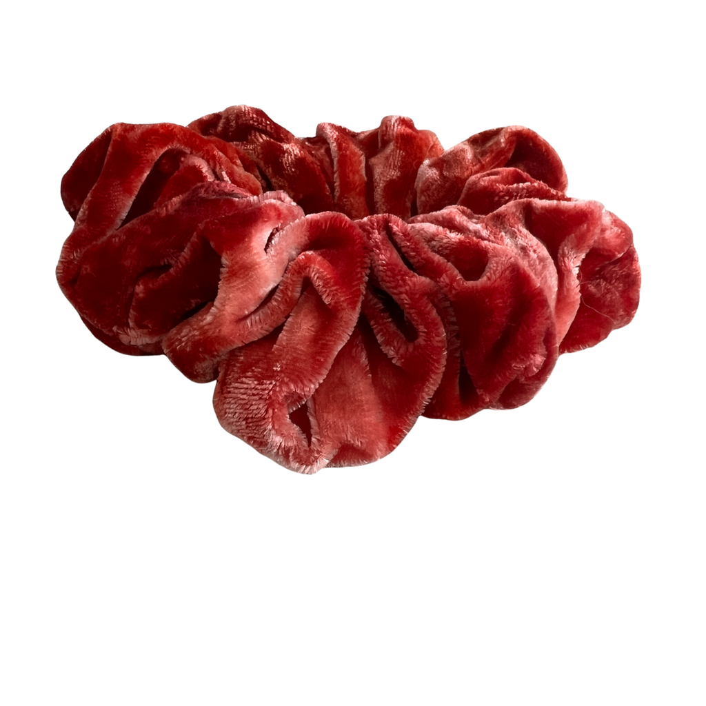 Plant Dyed Silk Velvet Scrunchie - Madder Root