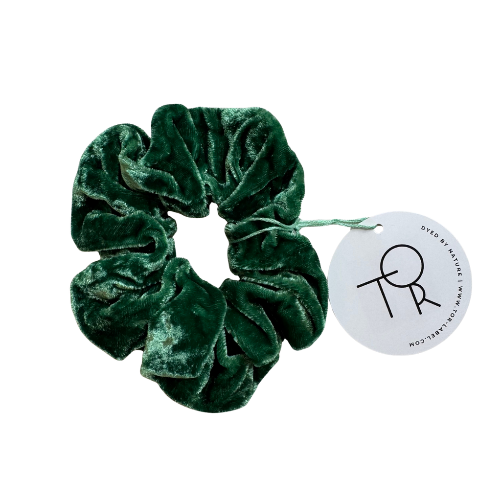 Plant Dyed Silk Velvet Scrunchie - Mulberry