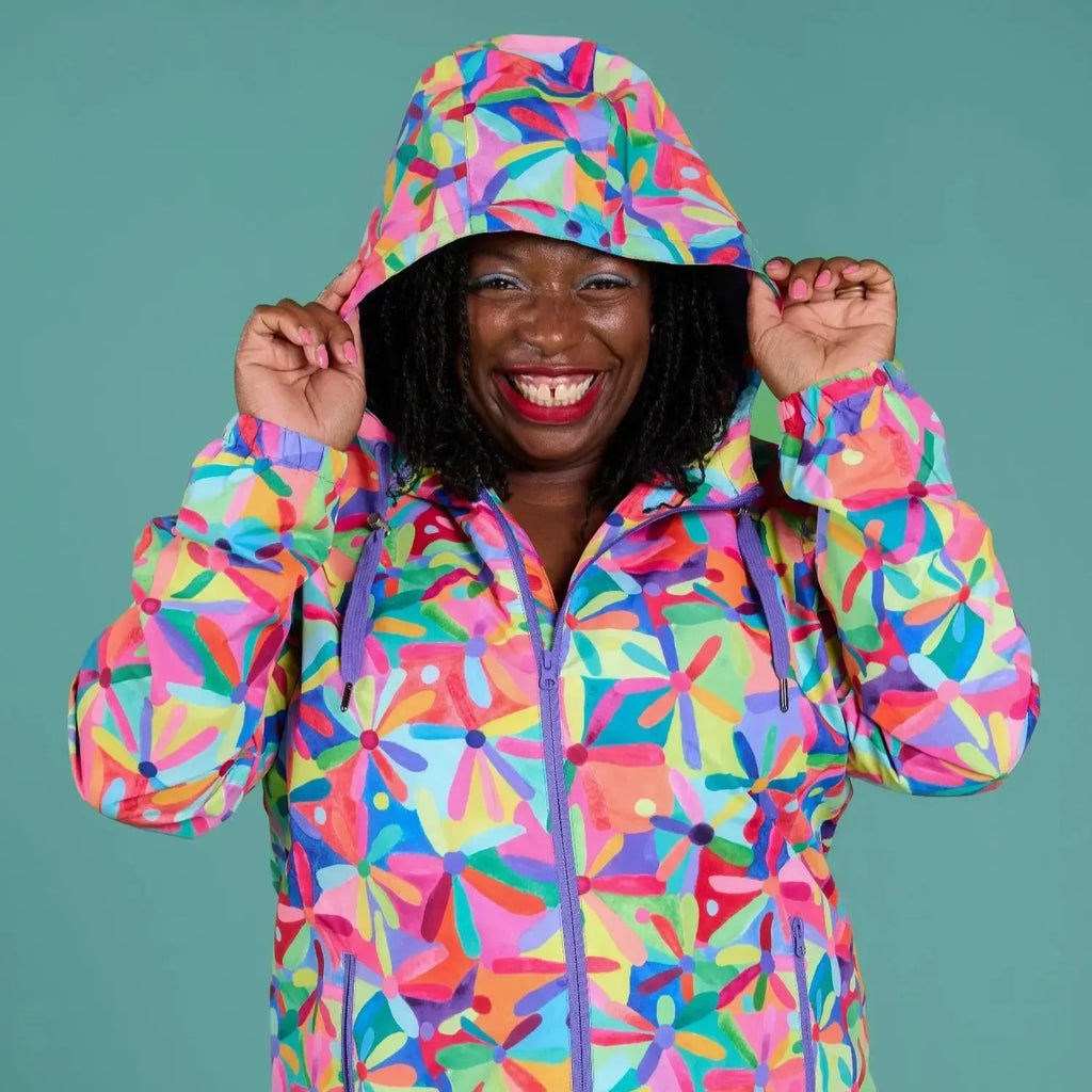Rainbow Daisies Raincoat