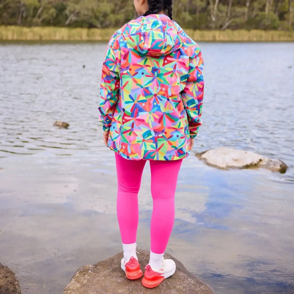 Rainbow Daisies Raincoat