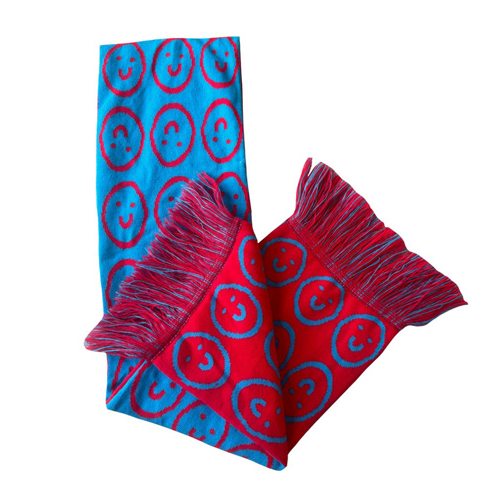 SMILEY SCARF RED/BLUE