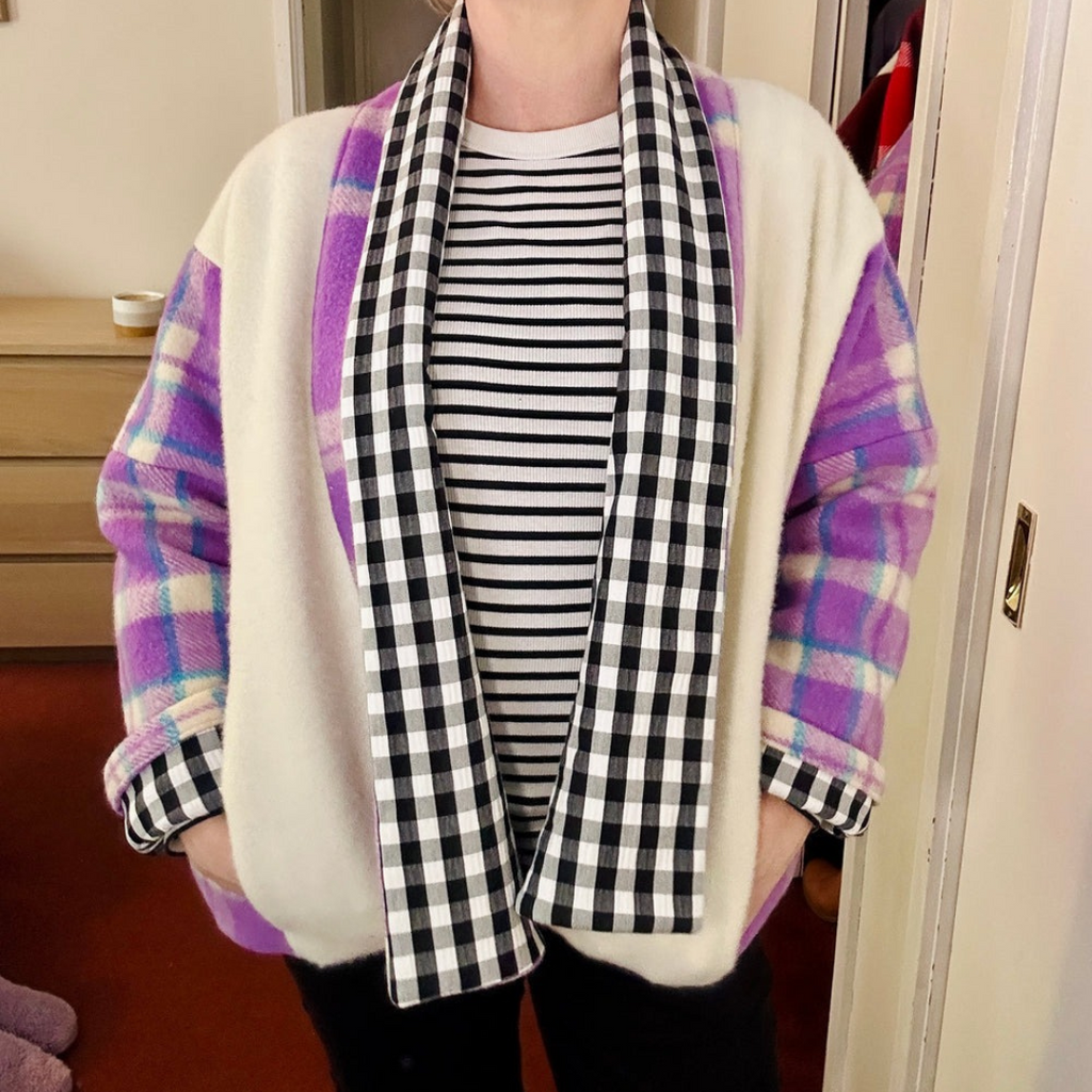 Reversable Whispering Wool Blanket Jacket - Vintage Purple #1