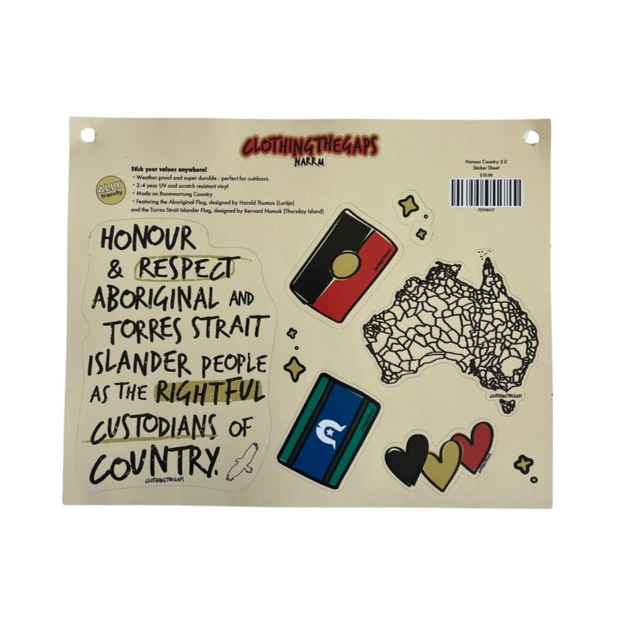Honouring Country Sticker Sheet - Beige