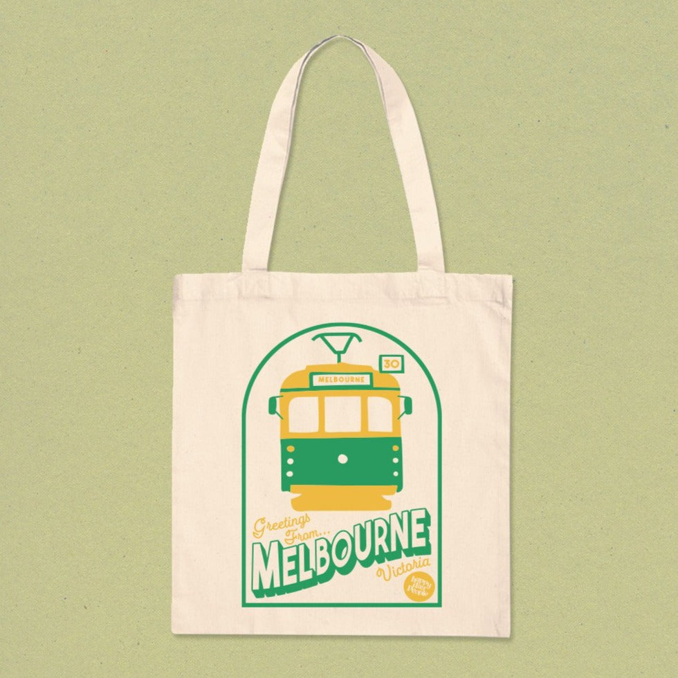 Melbourne Tram Canvas Tote Bag