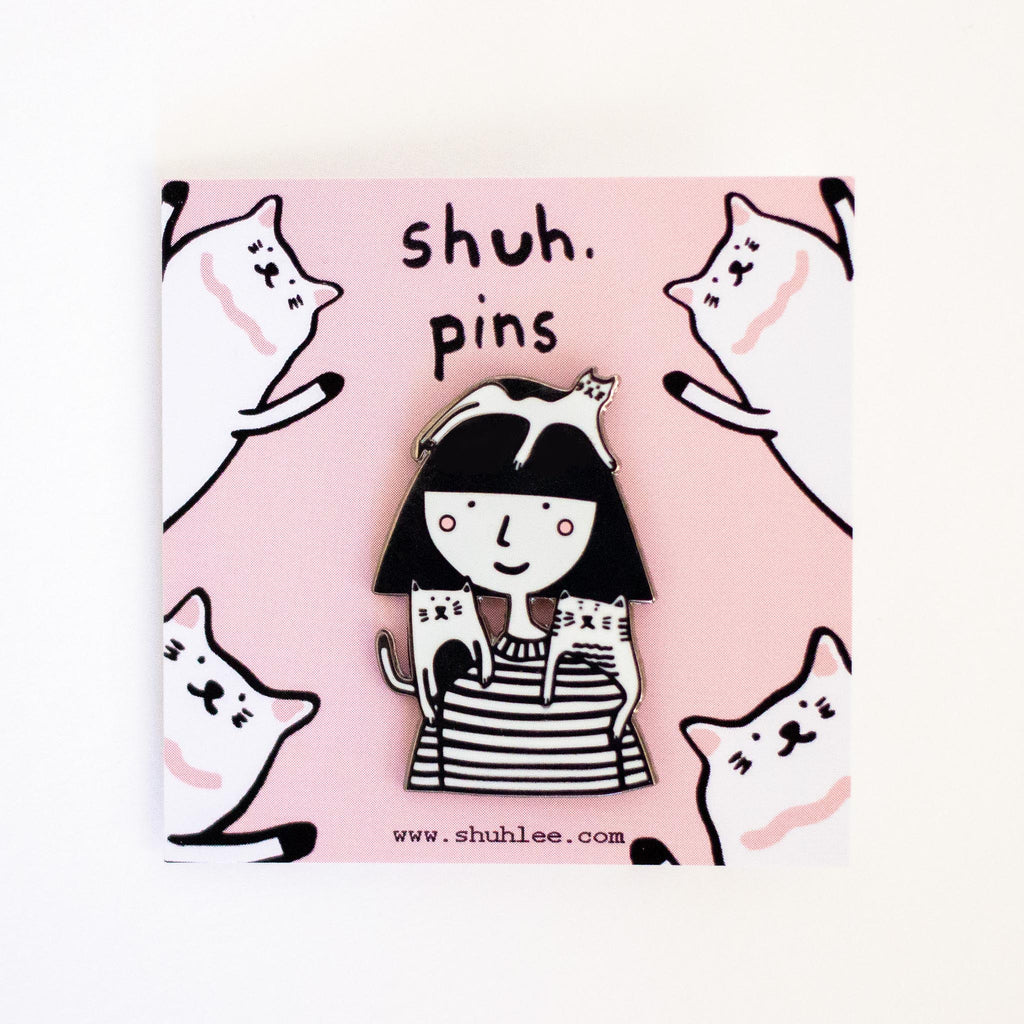 Three Cats Pin