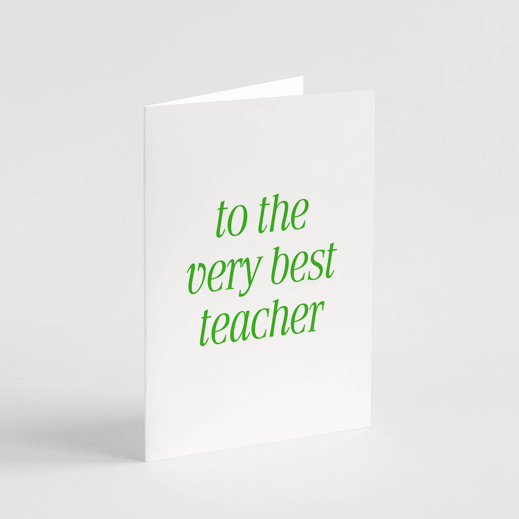 Very Best Teacher Card | Teacher Appreciation Thank You Card
