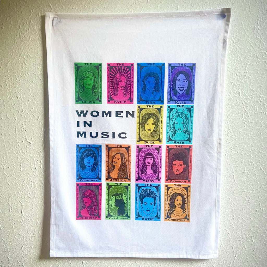 ICONIC WOMEN IN MUSIC Tea Towel