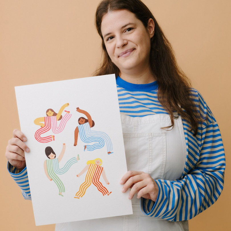 Wiggle Wiggle Wiggle - A3 Art Print